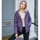 Jieao light down jacket women's short 90% white goose down hooded winter coat women's thin down jacket 1312206 8046#purple 160/S