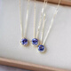 DR-FLVVS Fat Donglai quality tanzanite necklace Japanese natural 18 gold light luxury amethyst Akado pendant natural tanzanite necklace