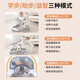 贝初众婴儿宝宝学步车防o型腿1-3岁儿童可折叠学走路助步车幼儿学行车 淡雅灰【餐盘+音乐玩具+脚垫】 【防侧翻/静音轮/音乐盘】