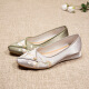 Yonghechun Komfortable Keilgestickte Schuhe elegante Mode-Frauenschuhe Anti-Rutsch alte Peking-Stoffschuhe Hanfu Mom Schuhe Cheongsam Frauen-Single-Schuhe C723-81-June Green 38 Standardnummer
