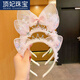 DING FEI Children's Cute Headband Spring Princess Pink Headband Rabbit Ears Teeth Anti-Slip Headband Girls Mesh Hairpin Hair Accessory Pink Cat Ear Headband A28-102