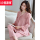 Hengyuanxiang (Hyx) Hengyuanxiang Spring Pyjamas Spring and Automne Style Style Cotton Coton à manches longues Style Cotton Palace Palace Style mince automne et hiver 13298 Big Red M (160)