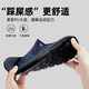 Huili official one-foot men's shoes summer soft sole mesh shoes men's old men's shoes casual shoes mesh breathable sports shoes men's blue mesh style [recommended color] 42