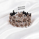 Mr. Ouyang's wide-brimmed flowers cover white hair artifact, flower blossoms, rich hairpins, hairpins, rhinestone anti-slip headbands, headbands, hairbands to cover white hair - ink gray B05-104