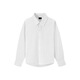Buenpu boys' white shirts, children's white shirts, primary and secondary school uniforms, performance clothes, spring and autumn long-sleeved girls' white shirts, white twill 150cm