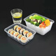Bai Junchuang disposable food-grade lunch box take-out rectangular packaging box thickened lunch box with lid for home use 750 square transparent lunch box 300 sets