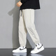 PUUM Pantalones para hombres Summer de hielo suelto de verano Seda American Sports American Deportes de secado rápido Pantalones de trabajo para hombres 303 Khaki XL