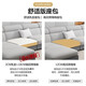 Xuan Shuo Guifei Combination Small and Medium-sized Apartment Fabric Sofa Solid Wood Frame Modern Simple Living Room Furniture Modern Simple Sofa Four-seater + Concubine 2.8 meters (comfortable version) (High-density sponge seat bag/mercerized flannel)