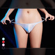 Men's hollow sexy underwear, light, comfortable, shiny, tempting, breathable, elastic thong bed, one size fits all, black