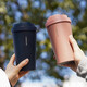 Lock Lock (Lock/Lock) Treffen Sie die Yuanqi -Isolierung und die kalte Kaffeetasse Bounce Cover Männer und Frauen Schönheit Wasser 400 ml Black LHC3271BLK Blue 400ml
