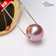Twilight Natural Freshwater Pearl Necklace Strong Light Perfect Circle Edison Demon Purple Passepartout 18K Gold Pendant Female Clavicle Chain Demon