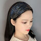 Qindu's headband that covers white hair, versatile for women when going out, toothed, non-slip, wide-brimmed hairpin, ultra-wide headband, internet celebrity hairband, type B, black