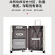 Eman's suitcase front open cover aluminum frame trolley case multi-functional suitcase password box large capacity box boarding case luggage black crystal [thickened embedded] 24-inch [USB+ cup holder+side hook]