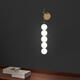 Yaotian Bedroom Lamp Living Room Staircase Designer Spherical Decoration Long Wall Lamp Wall Lamp Long Wall Lamp Porch French Style Golden Lamp Body Long Style (Acrylic Ball)