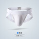 Gay low-waist underwear men's double thong underwear with hollow back and no need to take off gay small buttocks sexy underwear large size white M