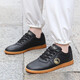 Harroman Tai Chi shoes new soft leather lightweight breathable non-slip beef tendon soles men and women morning exercises and performing martial arts Tai Chi sports shoes 9789 black 36