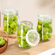 Baijie glass sealed jars, 3 packs of 1000ml storage jars, household glass bottles, wine bottles, pickle bottles, pickled Laba garlic jars