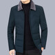 cerejeira men's clothing brand fur collar down jacket for men autumn and winter short middle-aged and elderly dad winter jacket for men D6210 black 180/XL
