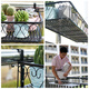 Jingwei meiju rack de fleurs balcon rangement de rangement suspendu rack de pot de fleur décoratif extérieur vert ivy moderne balustrade succulent rack de fleurs 50 largeur 20-height 12