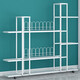 
YASITE flower rack living room floor-standing storage rack balcony decoration rack succulent green ivy flower pot rack movable flower rack white yarn pattern [length 120 width 26 height 114.5cm]