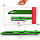 Black Mamba Fuxing high-speed rail model train Hulk three-section simulation alloy high-speed rail model children's toy train gift high-speed rail three-section combination green