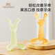 YEEHOO Rabbit Teether Baby Teething Period Silicone Toy Teeth Can Be Boiled and Anti-eating Hand Artifact Rabbit Orange Suitable for 6 Months and Over