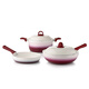 
COSTA Alloy Non-stick Cookware Three-piece Set COSTA-9731 Gradient Coffee Red