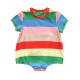 Youth-friendly baby baby clothes summer short-sleeved male and female babies rainbow striped triangle bag fart clothes newborn full month one year old summer clothes rainbow striped triangle hoodie 73cm