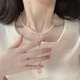 Baroque pearl pendant minky design cream sweetheart freshwater necklace love lock cream sweetheart necklace one