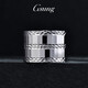 GsunG platinum PT950 men's wide-faced ring with large car pattern and laser face, women's live mouth large ring. Priced by gram. Contact before bidding.