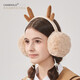Chenghu Snail Winter Winter warmes Ohr süßes Geweih Ohrdecke Stirnband Ohrdecke Plüsch Ohr Cover Ohrhörer -Ohrhörer Weihnachtsgeschenk Khaki Antlers Style Erwachsener pro Größe