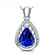 COOSZE COASZE PLATINUM COLORED GEMMES 1,53 Carat Blue Tanzanite Gem Collier Women's Gift 1.53 Carat Tanzania Blue Pendant 4a Grade