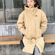阿迪达斯 （adidas）官方舰店三叶草羽绒服外套女装冬季新款户外保暖防风运动休闲夹克 HF1585卡其色黑色拼接 XL