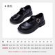 Fuluo Mi Children's Genuine Leather Shoes Spring and Autumn Primary School Students Leather Performance Shoes Campus Performance Soft Sole Shoes Black 33