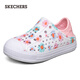 斯凯奇（Skechers）儿童童鞋女童宝宝透气可爱洞洞鞋凉鞋302114N 白色/粉红色/WPK 22