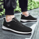 CARTELO crocodile sports casual shoes for men middle-aged mesh shoes breathable fly knit travel men's shoes QH2010 black 42