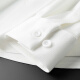 
PRIDEME light luxury autumn thin Cuban collar white shirt men's long sleeves slim commuting business casual Italian men's shirt BNS6636-white M [weight recommendation: 100-120Jin [Jin equals 0.5 kg]]