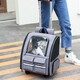 Moorpet Trolley Cat Bag, Portable Backpack for Going Out, Breathable and Foldable Pet Cat Bag, Dog Bag, Large Haze Purple - Trolley Style (for cats and dogs, 15 Jin is equal to 0.5 kg) 36cm*28cm*41cm