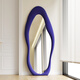 
Varma dressing mirror floor-standing modern simple wall-mounted home fitting mirror Internet celebrity special-shaped mirror bedroom wall-mounted full-length mirror light luxury pearl rice 175*70 floor-standing model
