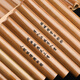 Pan Flöte Anfänger 22 Röhrchen C-Melodie Performance Kinderstudenten 15 Tube Zero Foundation Einführung G Bitterer Bambusstreifen benutzerdefinierte Modell 15 Rohr Pfanne Flöte F Tune (Lederbeutel) Holzstreifen Anti-Crack