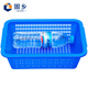 Guxiang Cestas de plástico Cestas de clasificación de pantalla cuadrada/Cestas de rotación/Cestas de organización Cajas perforadas de plástico Cajas de fugas Filtro de malla Clasificación de estantes de almacén Cesta de verduras Cesta azul No. 3 Paquete de 2