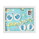 Taoshang Baby Full Moon Commemorative Hand and Foot Print Mud Newborn Baby Hand and Foot Mud Mud 100th Birthday Photo Frame 12-inch Frame Fantasy Ocean Elegant Pink + Light