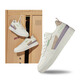 361-Grad-Brettschuhe Low Top Damenschuhe 2023 Frühling Neues Leder wasserdichte Schüler Leicht weiße Schuhe Sport Casual Schuhe Frauen Feder Weiß/Weizenbraun 6623 35