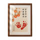 Full moon hand and foot print baby's ceremonial one-year anniversary and 100-day commemorative supplies hand and foot print painting newborn baby's birth footprint oak color 12-inch Ping'an Xile