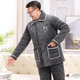 
Xuanduoqi pajamas men in winter thickened coral velvet three-layer cotton flannel dad middle-aged and elderly home clothes set C9901# black gray men [milk velvet] XXXL (165-200Jin [Jin equals 0.5 kg]) three-layer thickened