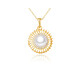 OLIVEIRA Freshwater Pearl Pendant C1-1073 Emerald Gold Garland Emerald Gold Garland