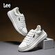 Lee男鞋休闲鞋设计感增高小白鞋男生时尚经典板鞋舒适百搭白色鞋子男 黑色 39 【偏大/请拍小一码】