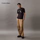 
Calvin KleinJeans summer men's casual commuting classic ck large letter printing pure cotton short-sleeved T-shirt 40KC829 BAE-Space Black L