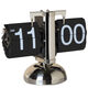 
MPPMCK creative automatic page turn clock retro European mechanical seat clock modern simple living room desktop ornament decoration table clock 1048 automatic page turn clock black 12-hour system 104 8-inch