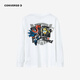 Converse [Transformers Joint Brand] Converse Children's Clothing Base Base Base Boys Boys Camiseta de manga larga CNVB-LS-G689 Pure White 150 /72 [Altura sugerida 140-152cm]